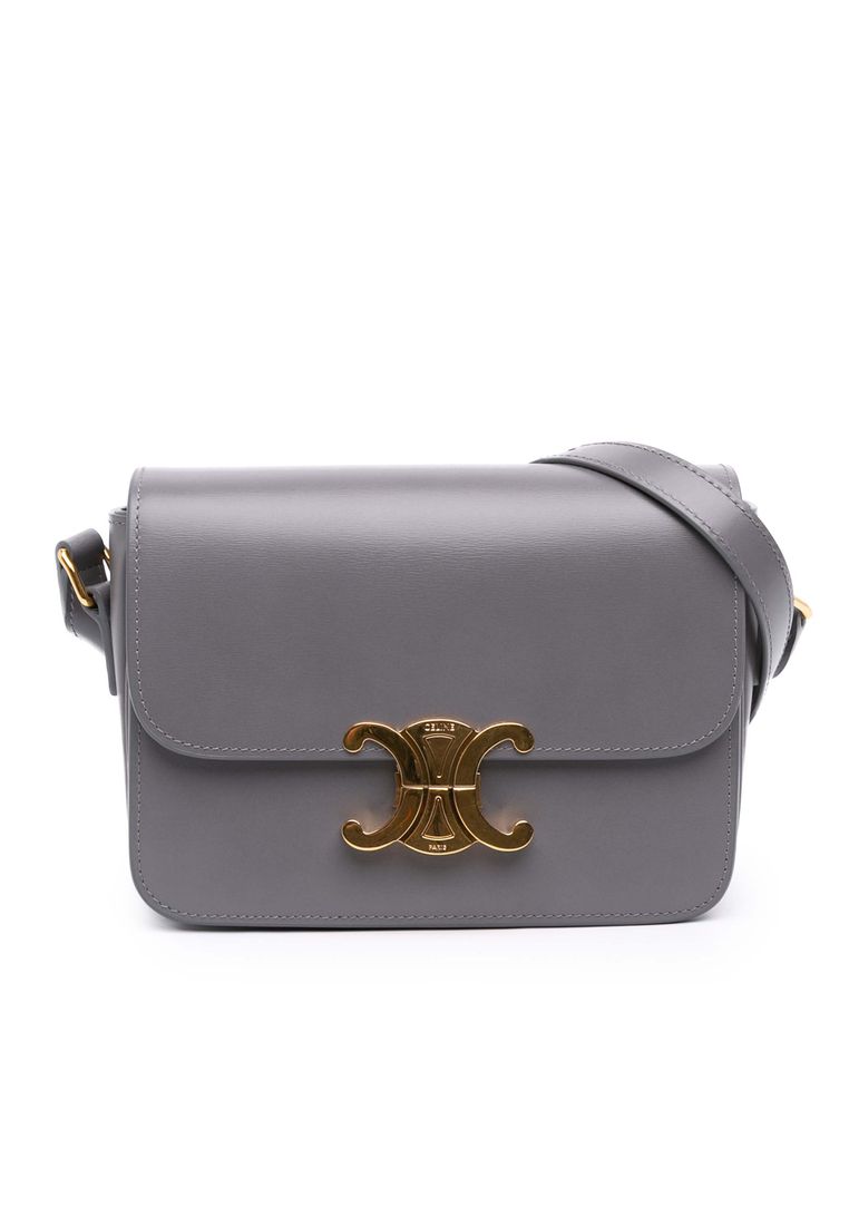Pre-Loved Celine Teen Shiny Calfskin Triomphe Crossbody