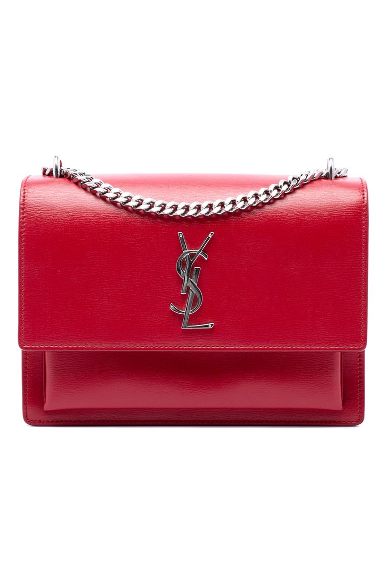Pre-Loved Saint Laurent Medium Calfskin Monogram Sunset Crossbody