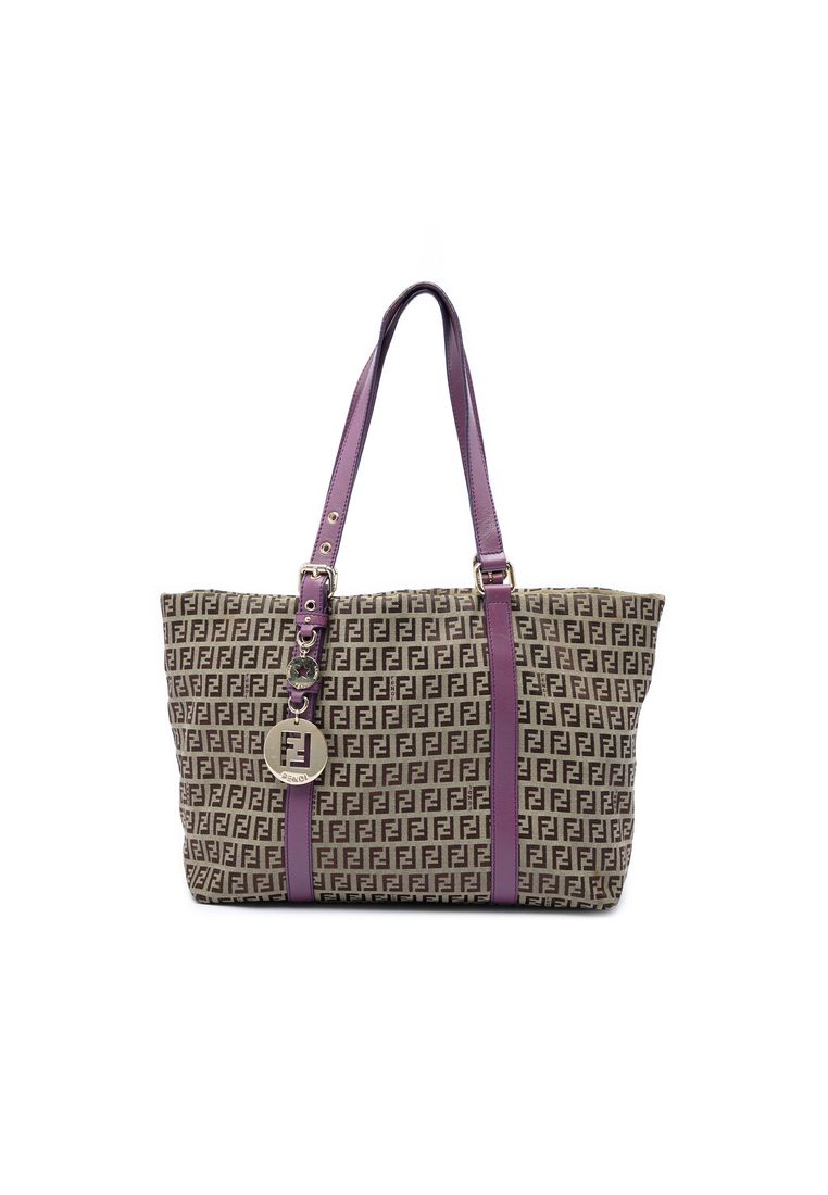 Pre-Loved Fendi Zucchino Canvas Superstar Tote