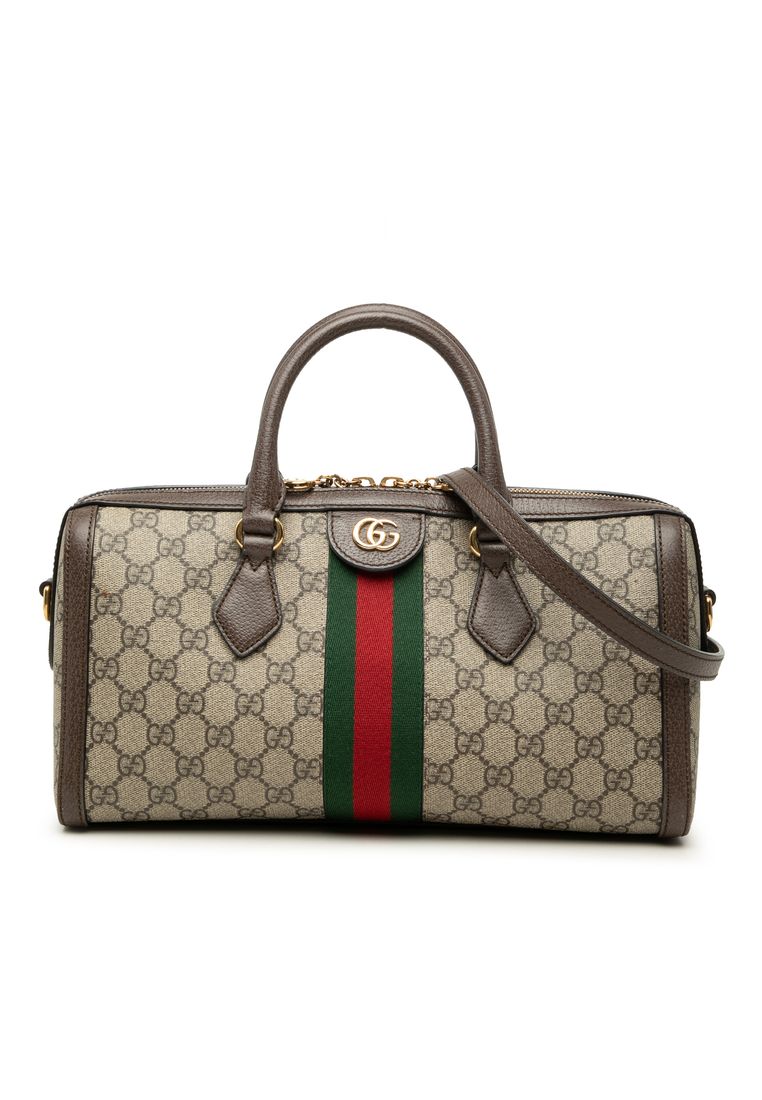 Pre-Loved Gucci Medium Gg Supreme Ophidia Top Handle Bag