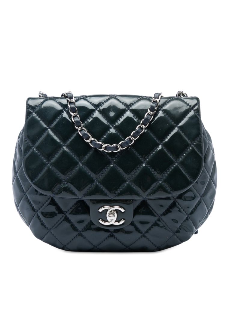Pre-Loved Chanel Medium Quilted Patent Bubble Cc Flap