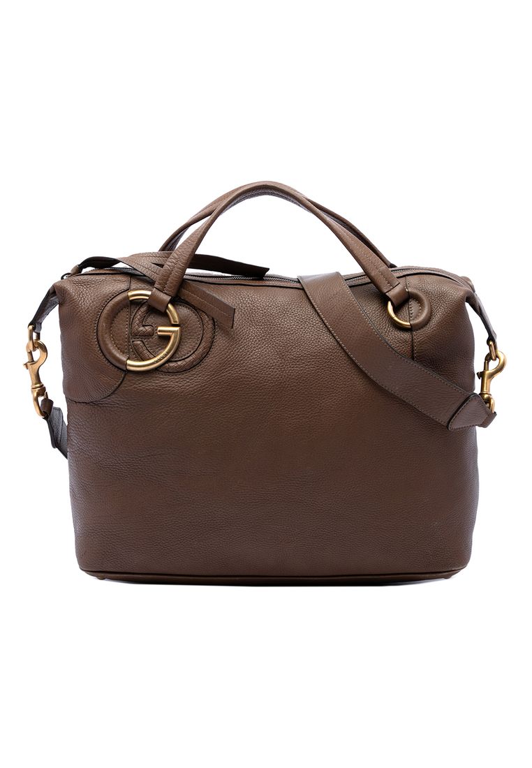 Pre-Loved Gucci Calfskin Twill Satchel