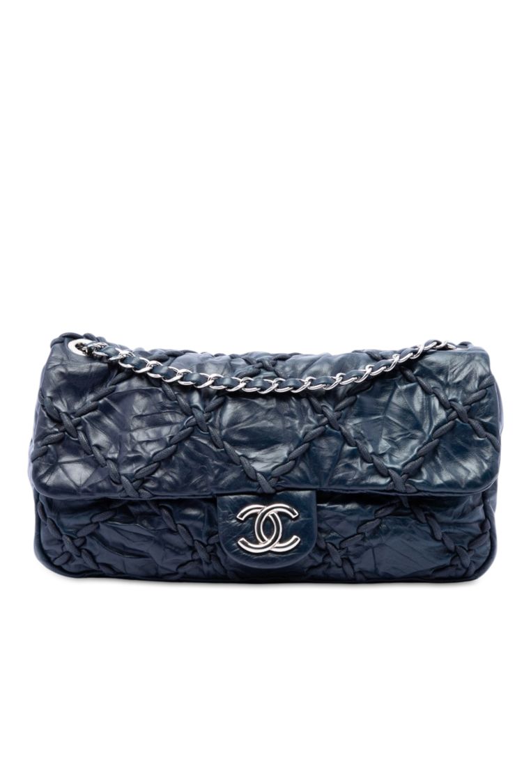 Pre-Loved Chanel Medium Quilted Crinkled Calfskin Ultra Stitch Flap