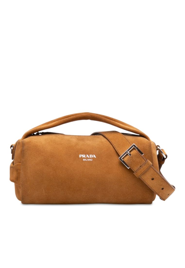 Pre-Loved Prada Suede Top Handle Satchel