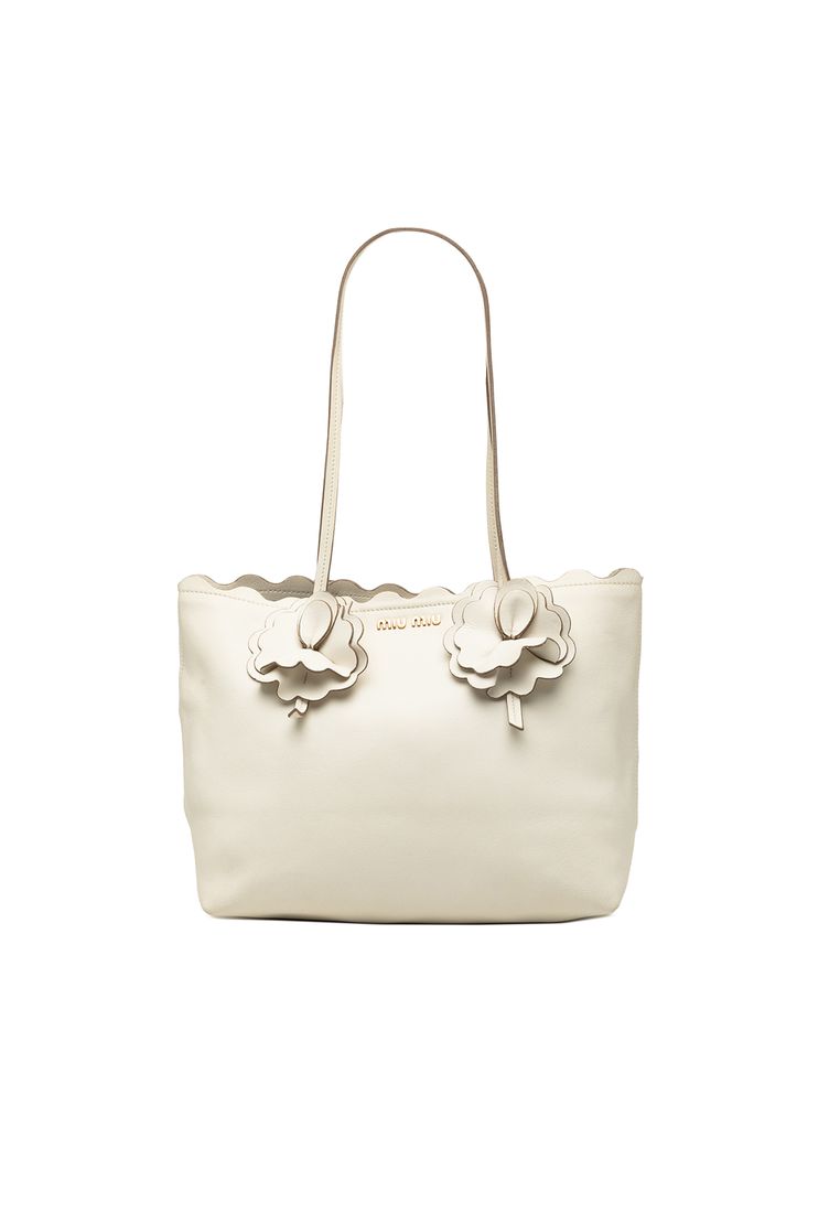 Pre-Loved Miu Miu Leather Flower Tote