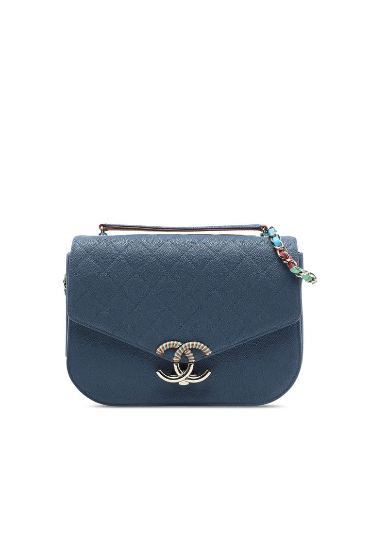 Pre-Loved Chanel Small Caviar Paris Cuba Thread Around Flap