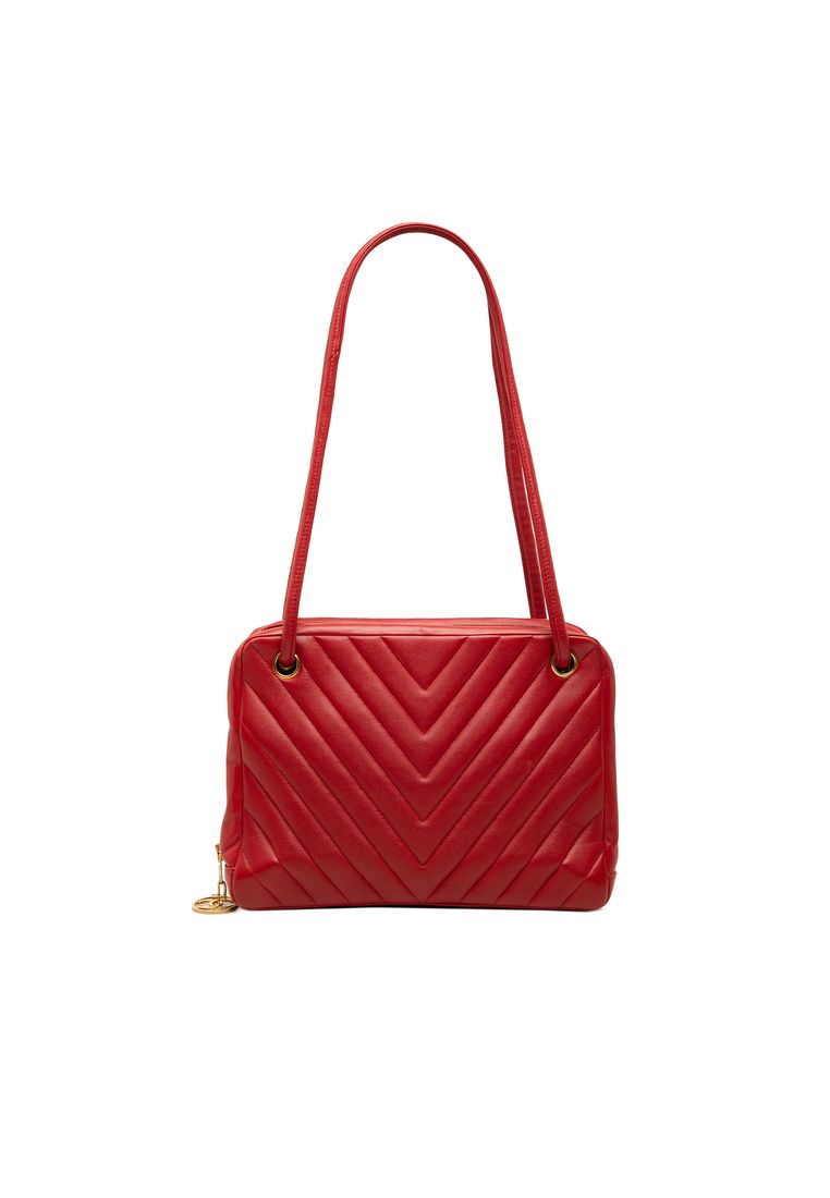 Pre-Loved Chanel Cc Chevron Lambskin Shoulder Bag