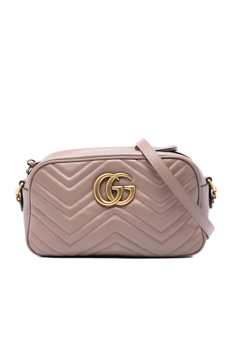 Pre-Loved Gucci Small Gg Marmont Matelasse Calfskin Crossbody