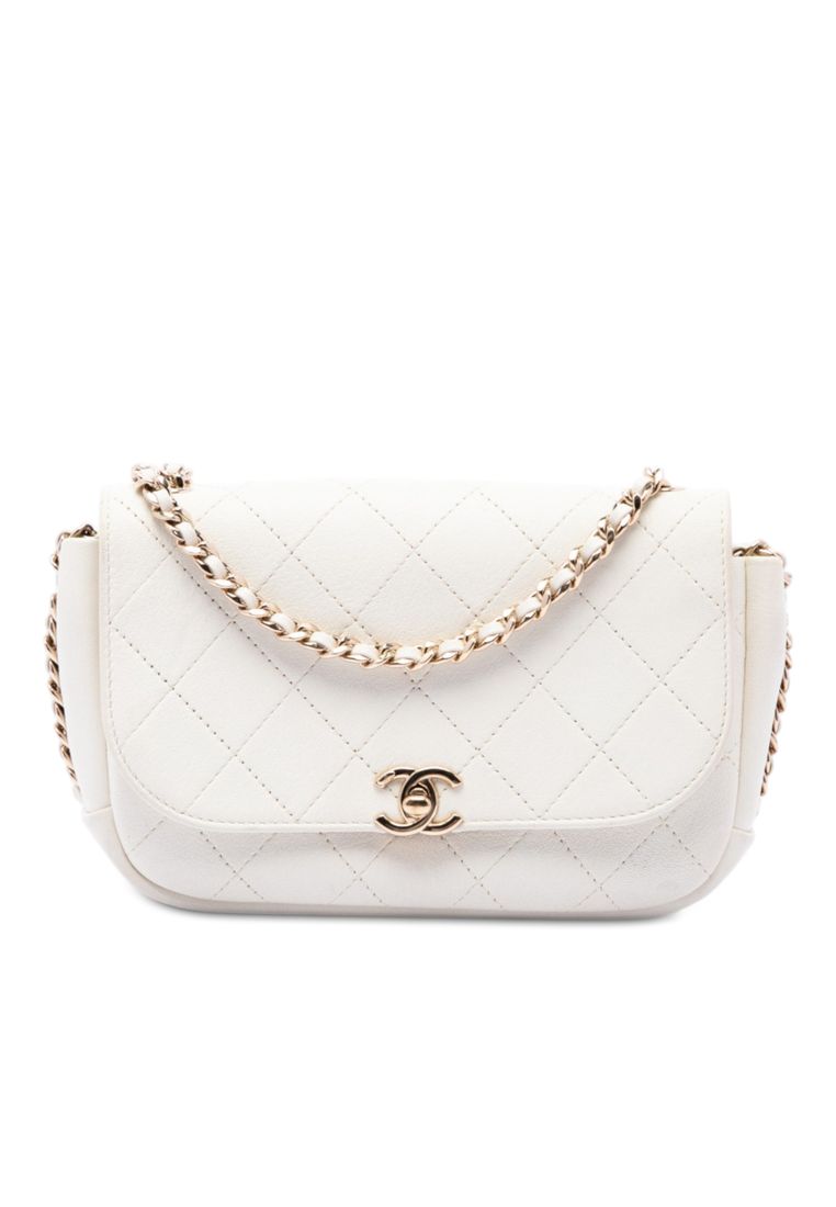 Pre-Loved Chanel Cc Quilted Goatskin Casual Trip Flap