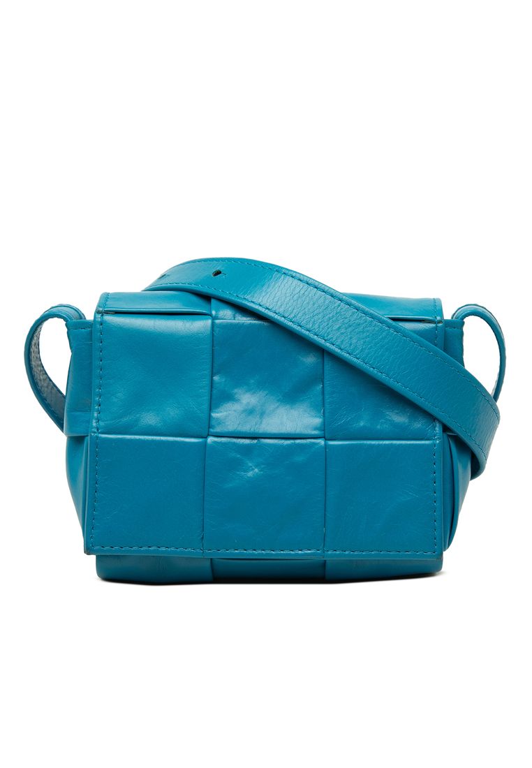 Pre-Loved Bottega Veneta Candy Paper Calfskin Intrecciato Cassette Crossbody