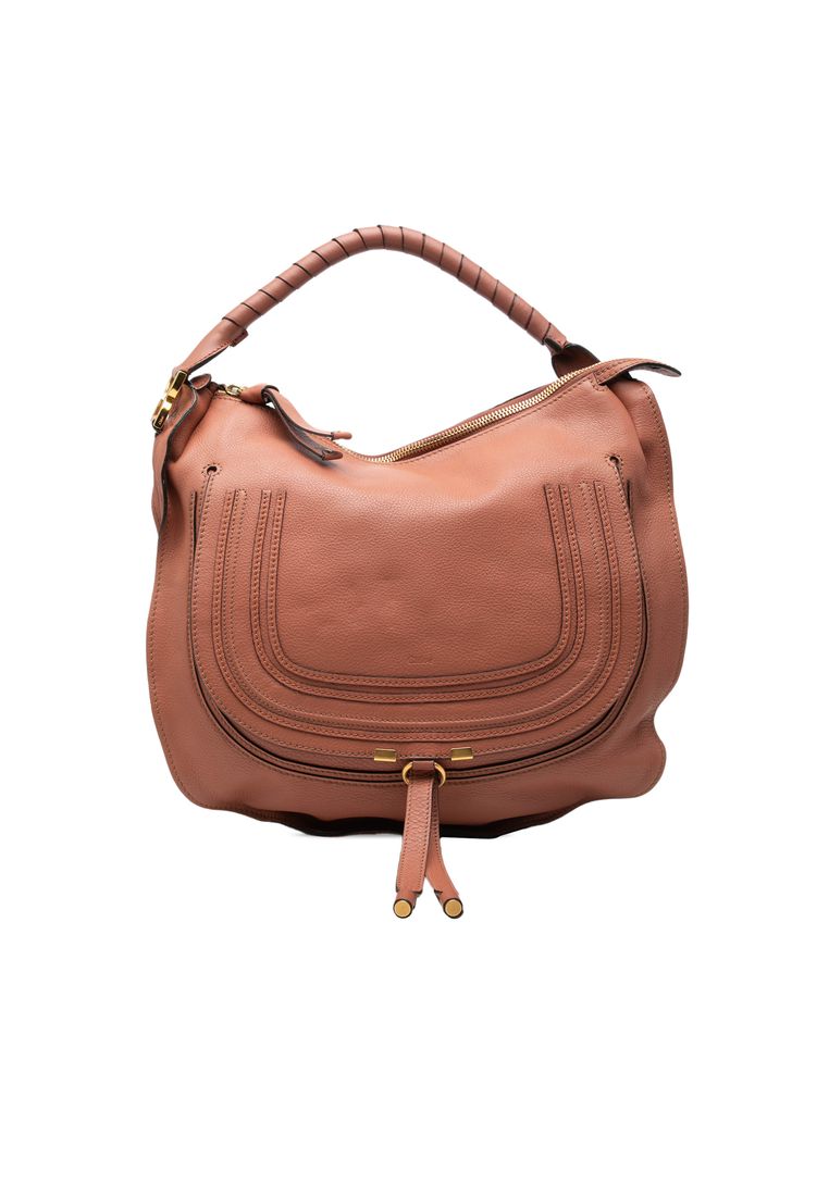 Pre-Loved Chloé Large Pebbled Calfskin Marcie Hobo