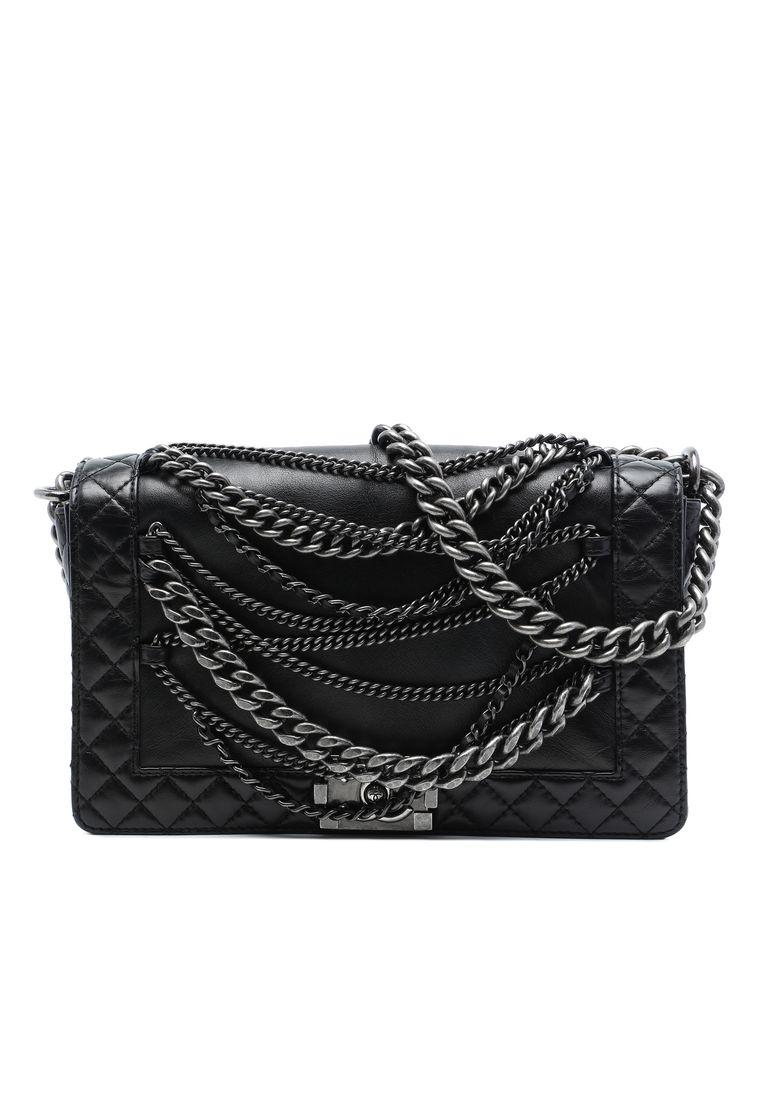 Pre-Loved Chanel Paris Dallas Medium Lambskin Enchained Boy Flap