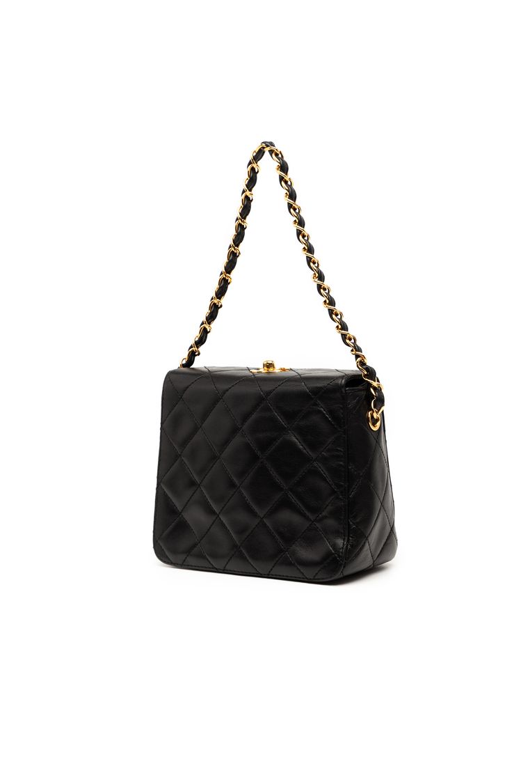 Pre-Loved Chanel Cc Quilted Lambskin Turnlock Handbag