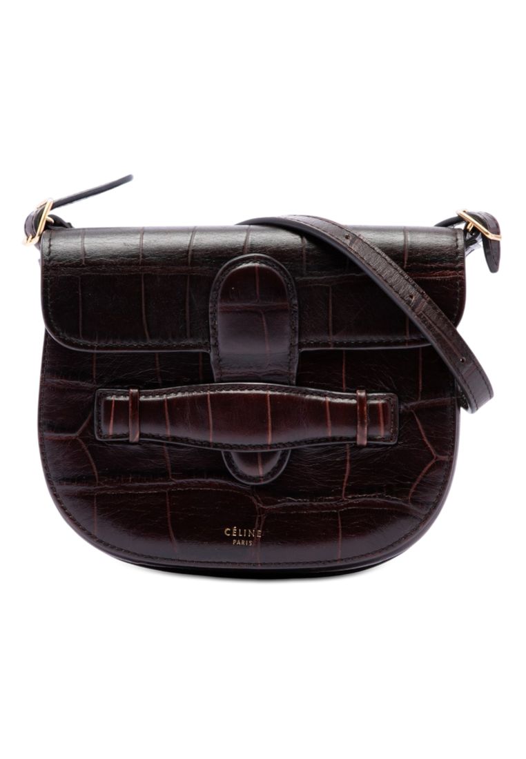 Pre-Loved Celine Mini Embossed Calfskin Symmetrical Crossbody