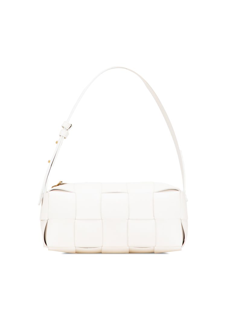 Pre-Loved Bottega Veneta Small Lambskin Intrecciato Brick Cassette
