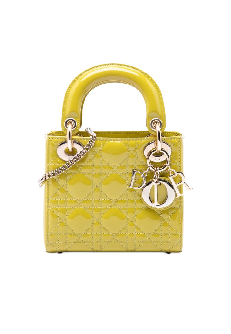 Pre-Loved Dior Mini Patent Cannage Lady Dior