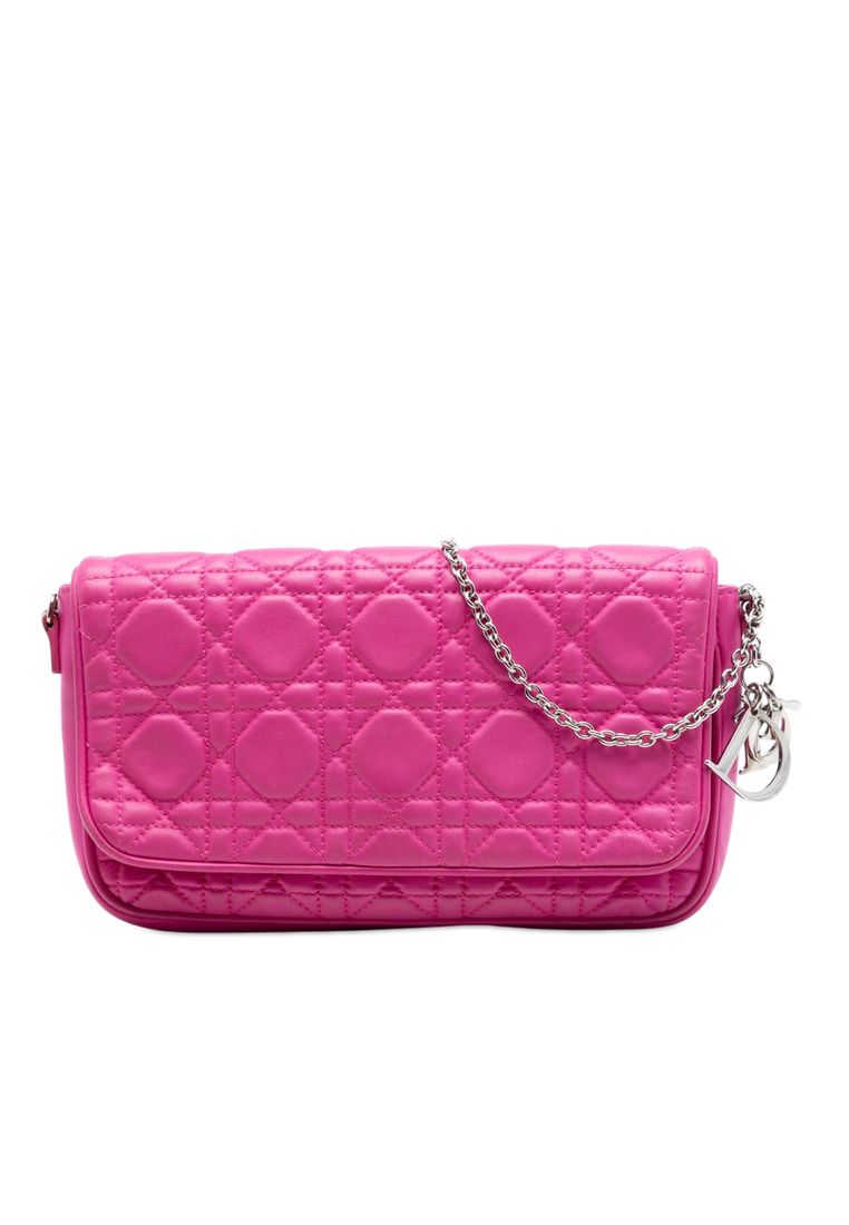 Pre-Loved Dior Lambskin Cannage Chain Pochette