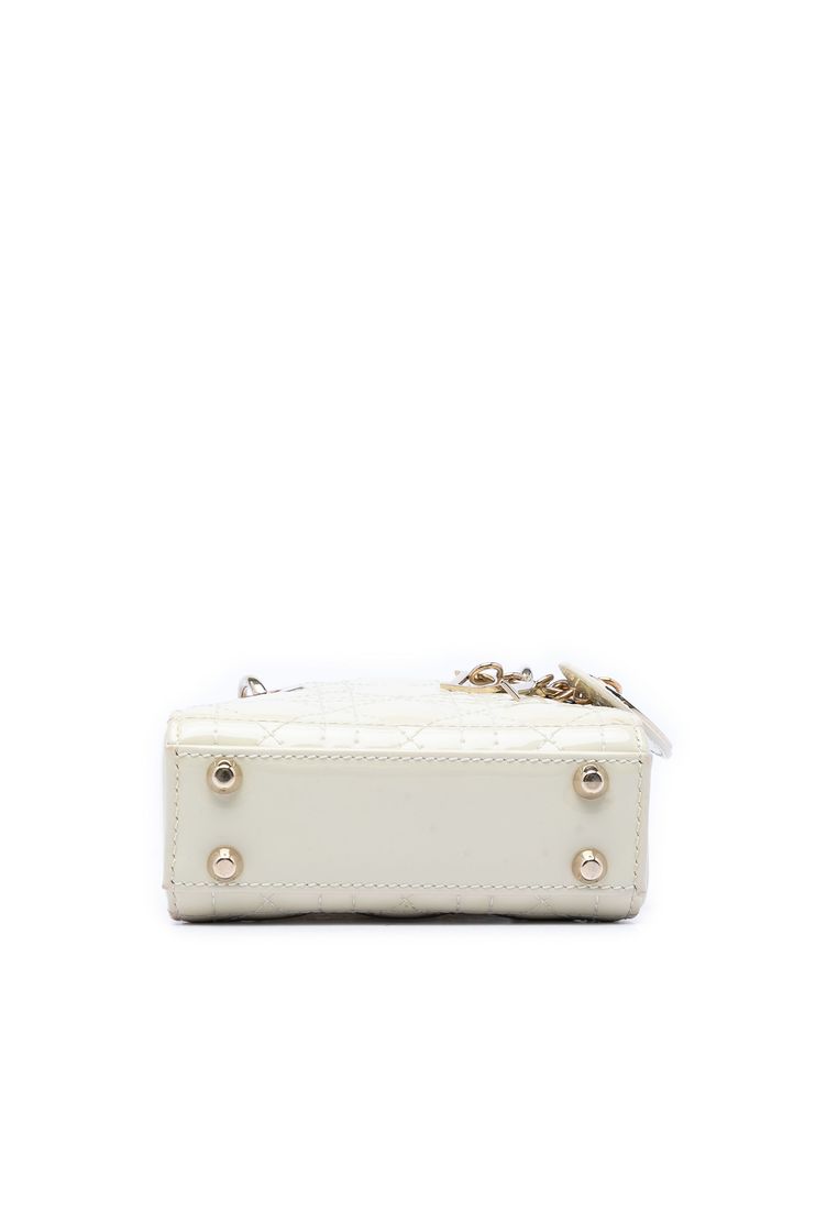 Pre-Loved Dior Micro Patent Cannage Lady Dior