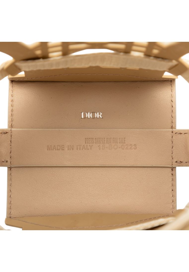 Pre-Loved Dior Raffia And Leather Sahara Wicker Basket Bucket Bag