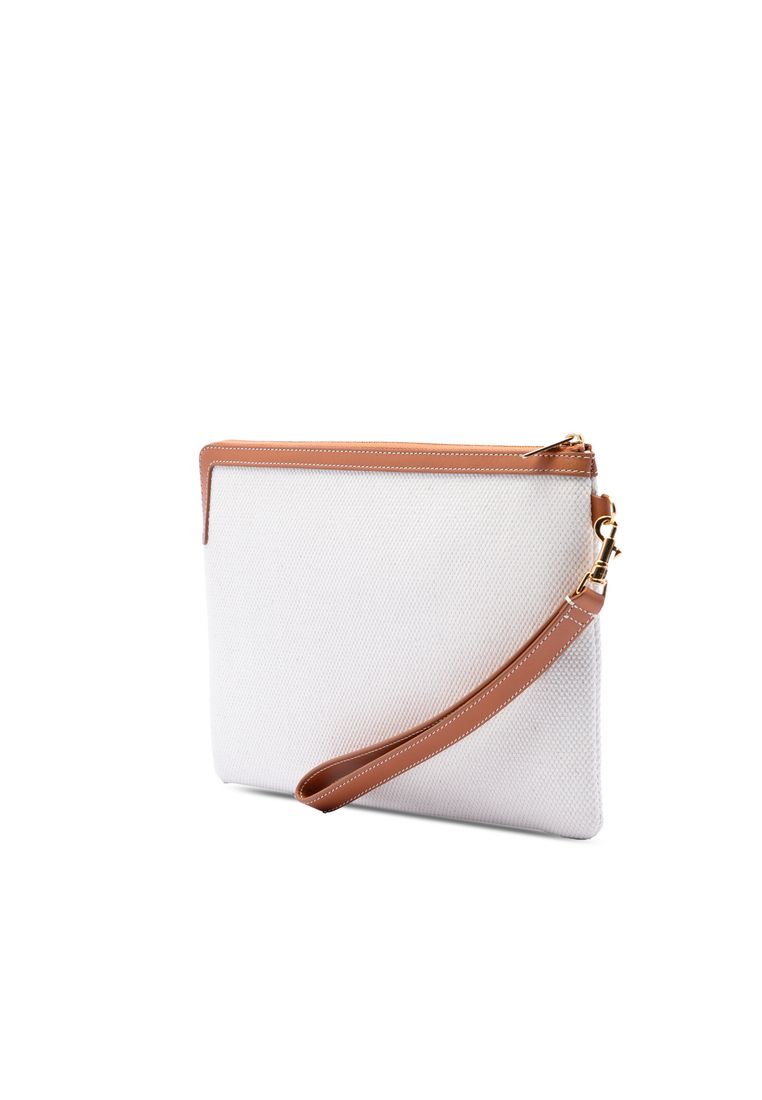 Pre-Loved Celine Large Canvas Logo Pouch