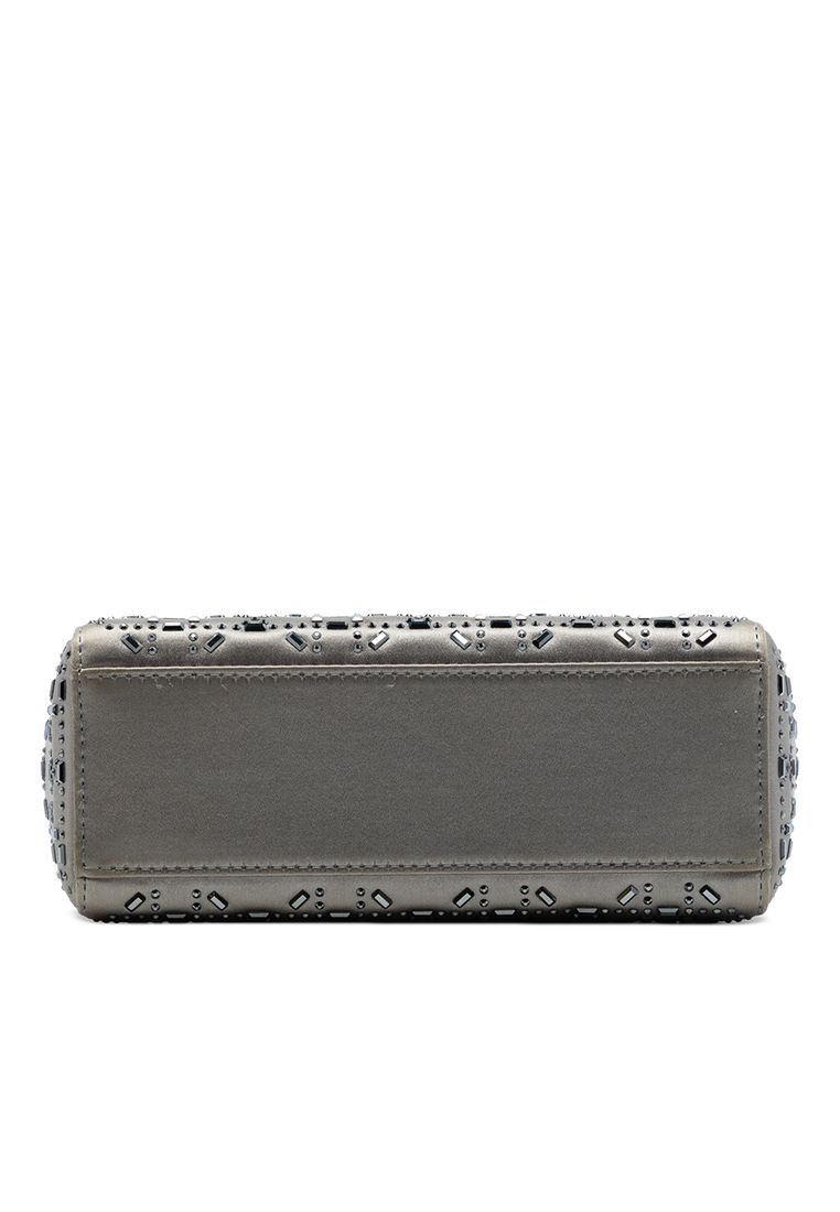 Pre-Loved Dior Mini Satin Cannage Crystal Embellished Lady Dior