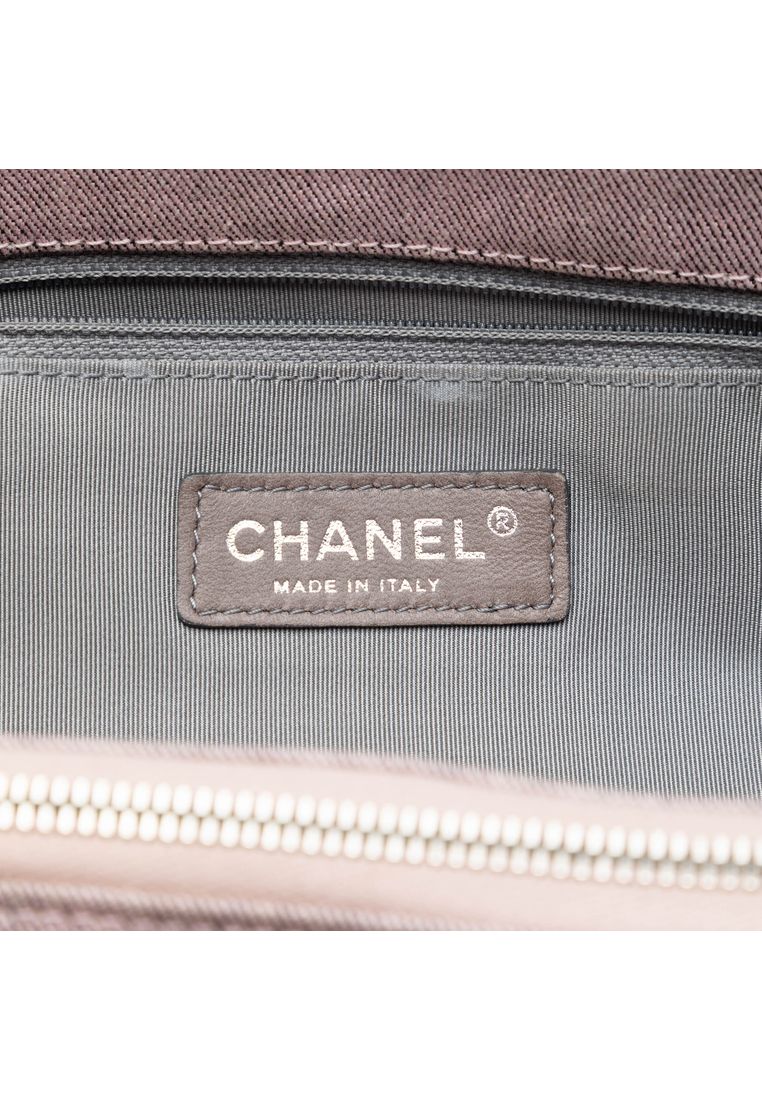 Pre-Loved Chanel Large Cc Quilted Denim Tote