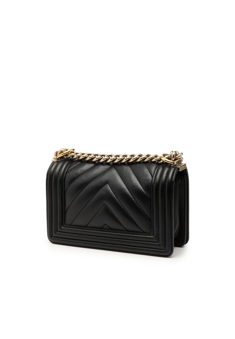 Pre-Loved Chanel Small Chevron Lambskin Boy Flap