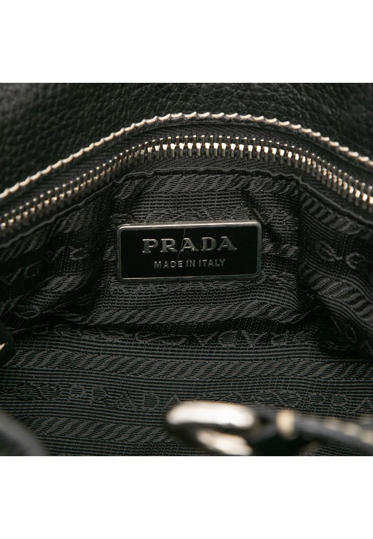 Pre-Loved Prada Vitello Trimmed Tessuto Tote
