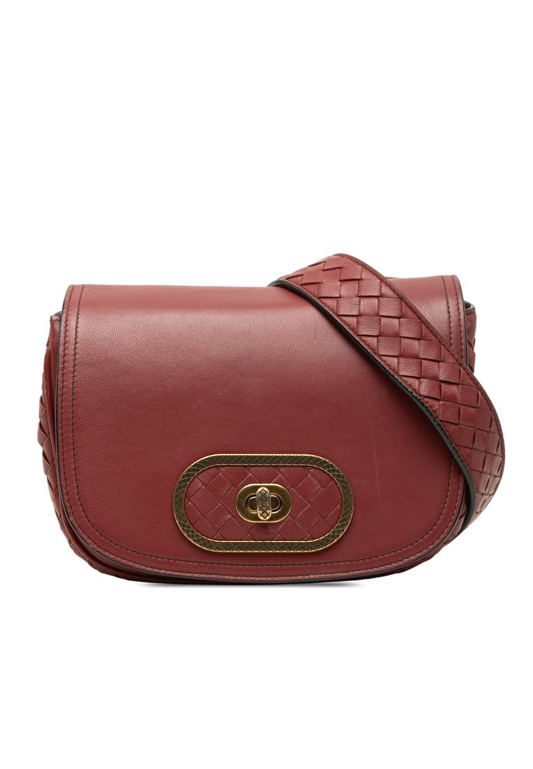 Pre-Loved Bottega Veneta Nappa Intrecciato Luna Crossbody