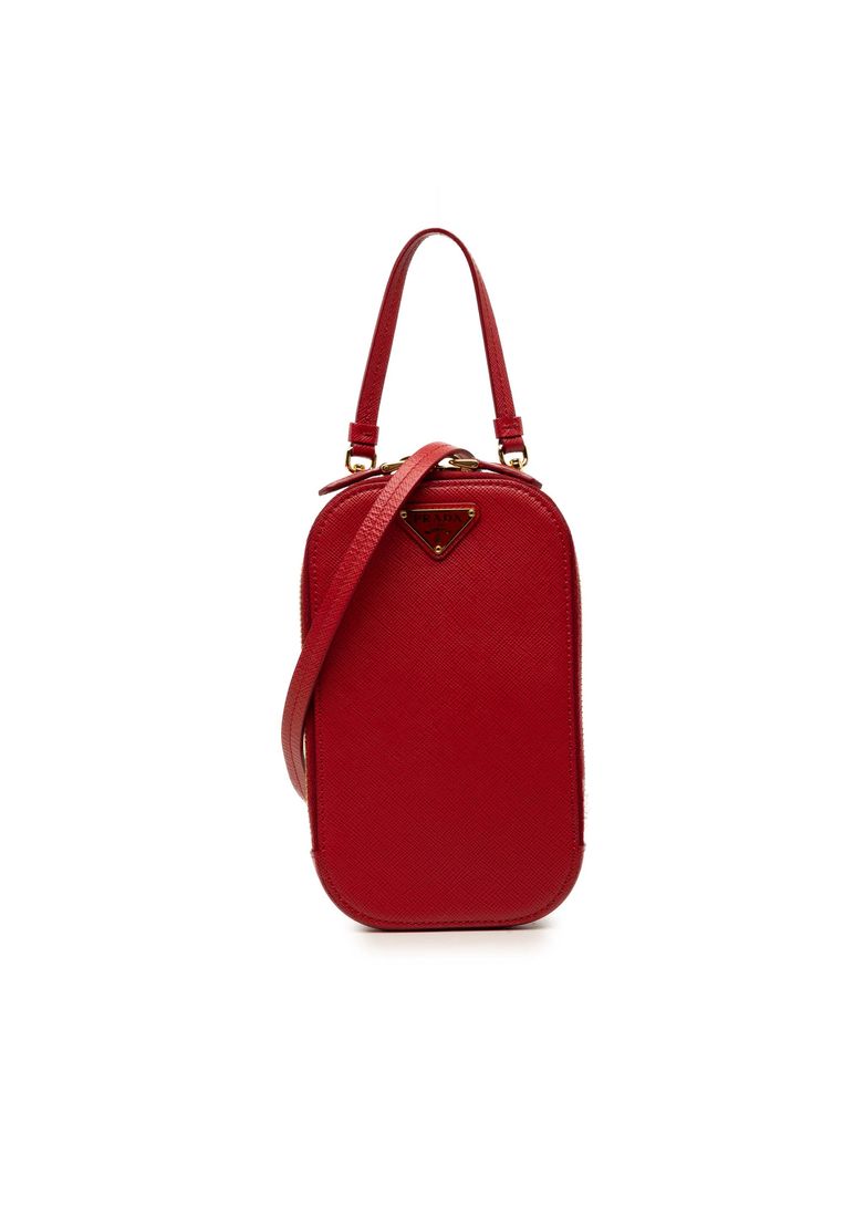 Pre-Loved Prada Saffiano Zip Phone Holder