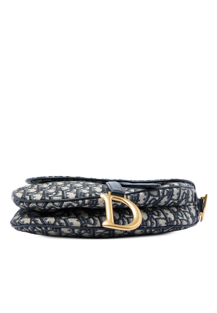 Pre-Loved Dior Oblique Canvas Saddle Bag
