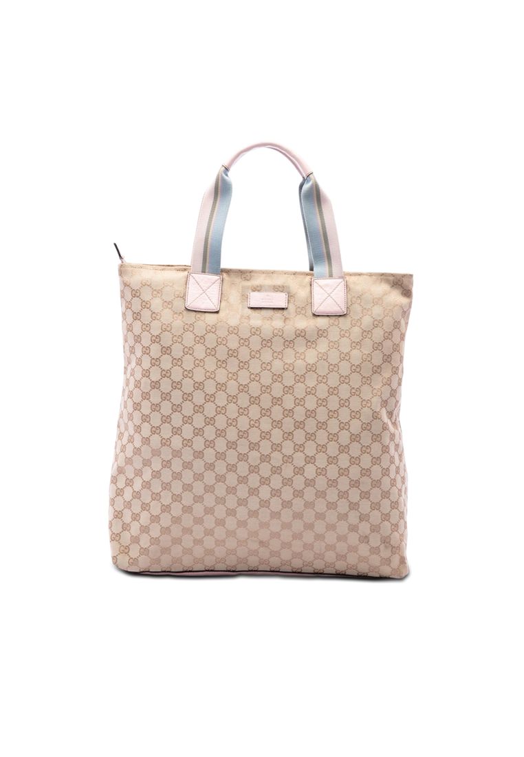 Pre-Loved Gucci Gg Canvas Web Vertical Tote