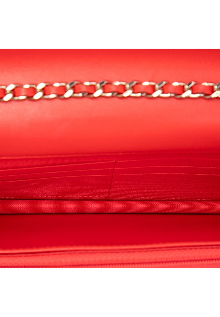 Pre-Loved Chanel Chevron Lambskin Trendy Cc Chain Wallet On Chain