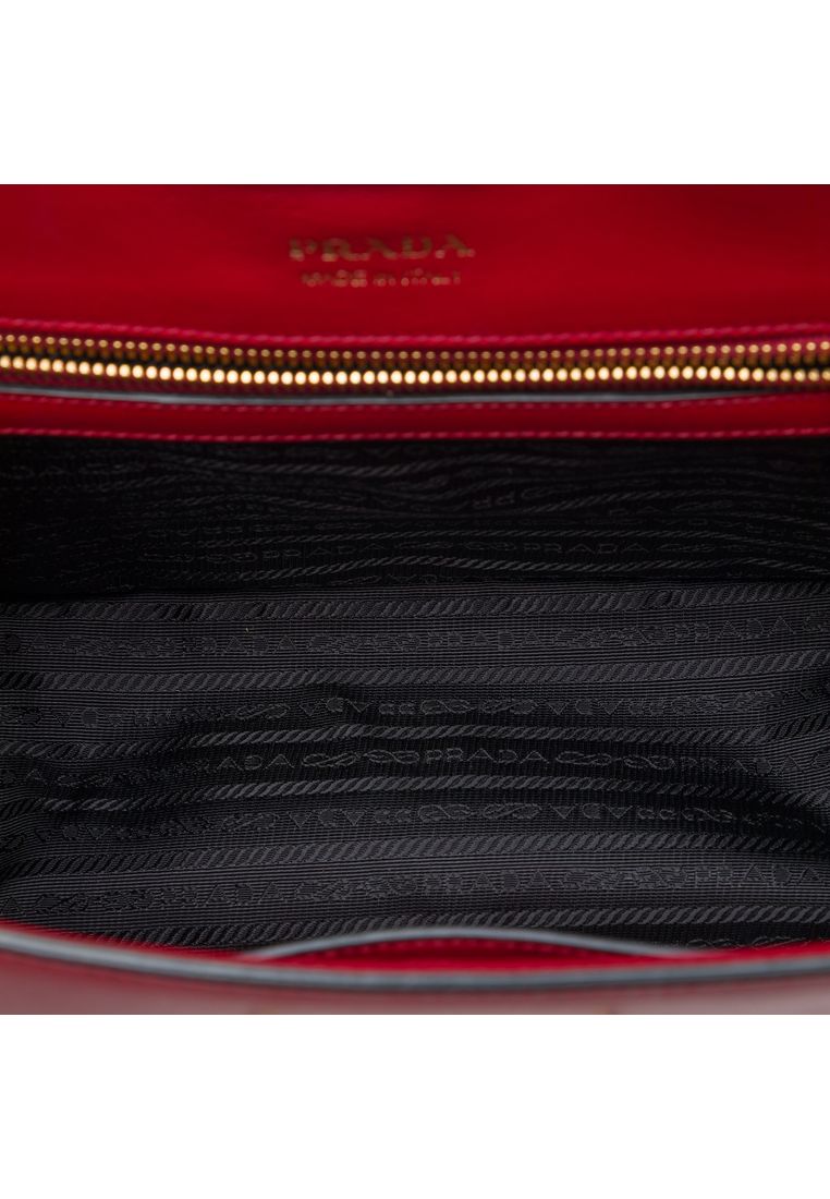 Pre-Loved Prada Saffiano Trimmed City Calf Cahier Satchel