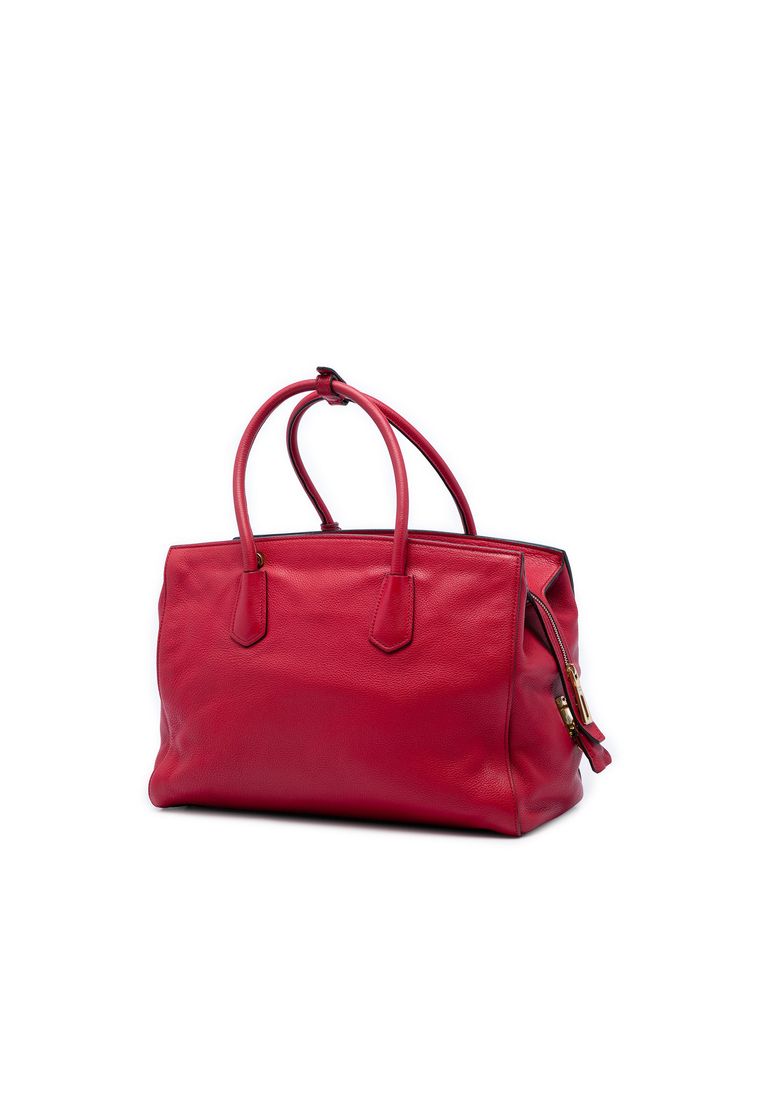 Pre-Loved Prada Vitello Daino Zip Top Convertible Tote