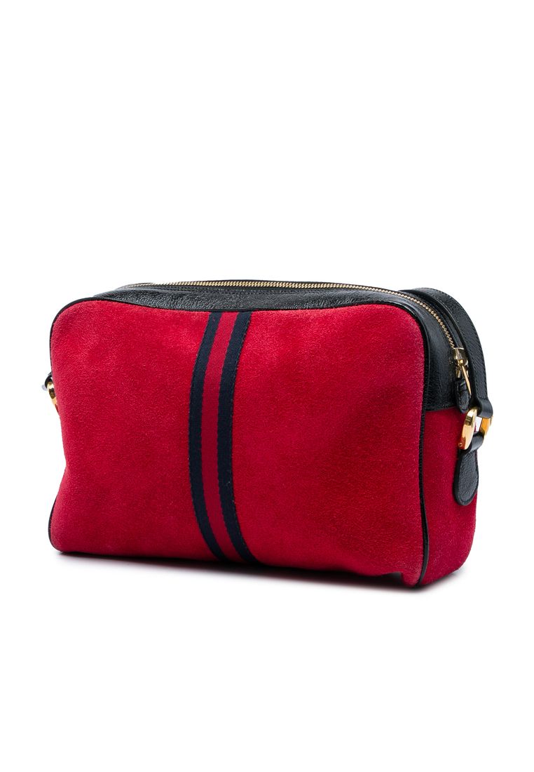 Pre-Loved Gucci Suede Web Ophidia Crossbody