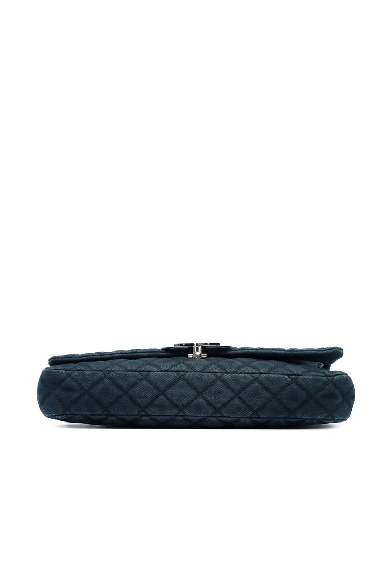Pre-Loved Chanel Quilted Canvas Cc Cruise East West Flap Clutch