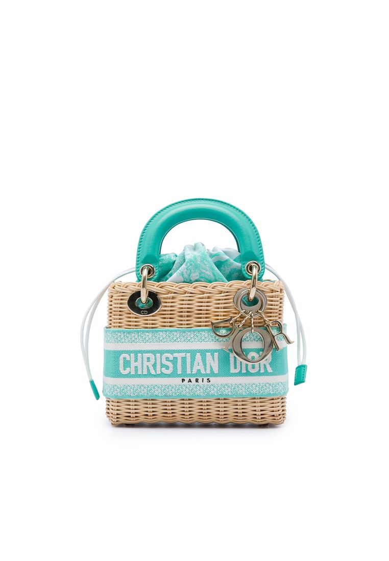 Pre-Loved Dior Mini Wicker Toile De Jouy Lady Dior