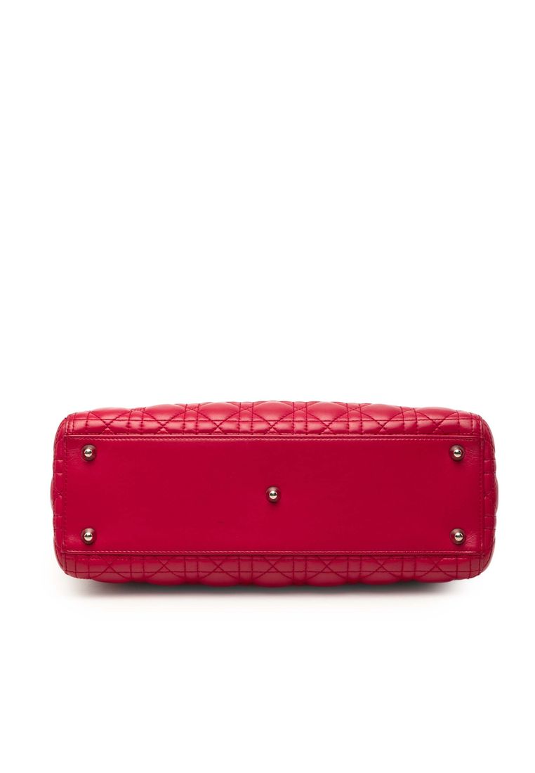 Pre-Loved Dior Large Lambskin Cannage Lady Dior