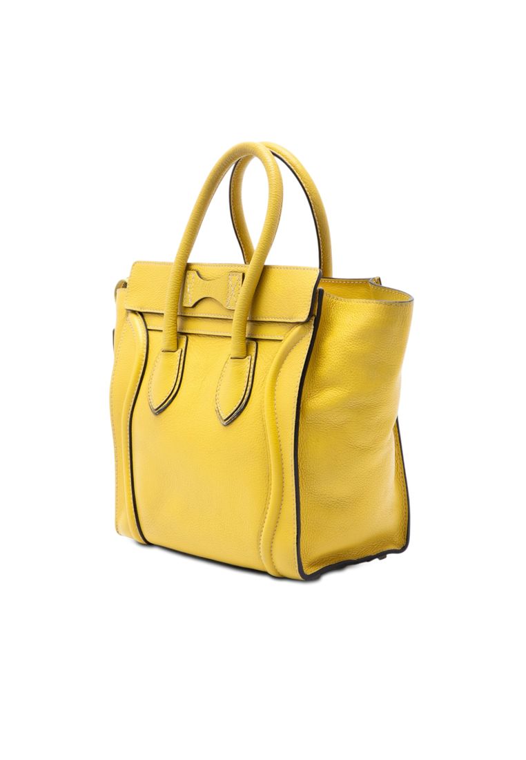 Pre-Loved Celine Micro Leather Luggage Tote