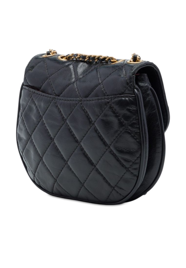 Pre-Loved Chanel Small Quilted Glazed Calfskin Bubble Cc Flap