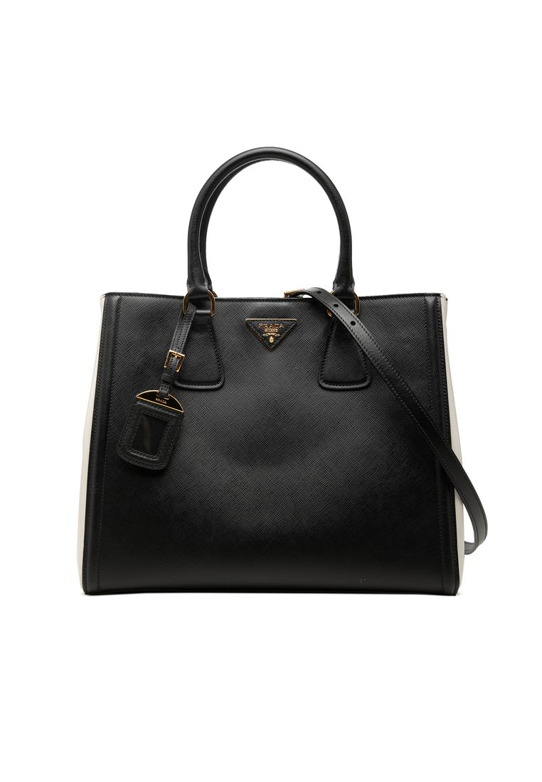 Pre-Loved Prada Medium Bicolor Saffiano Lux Galleria Satchel