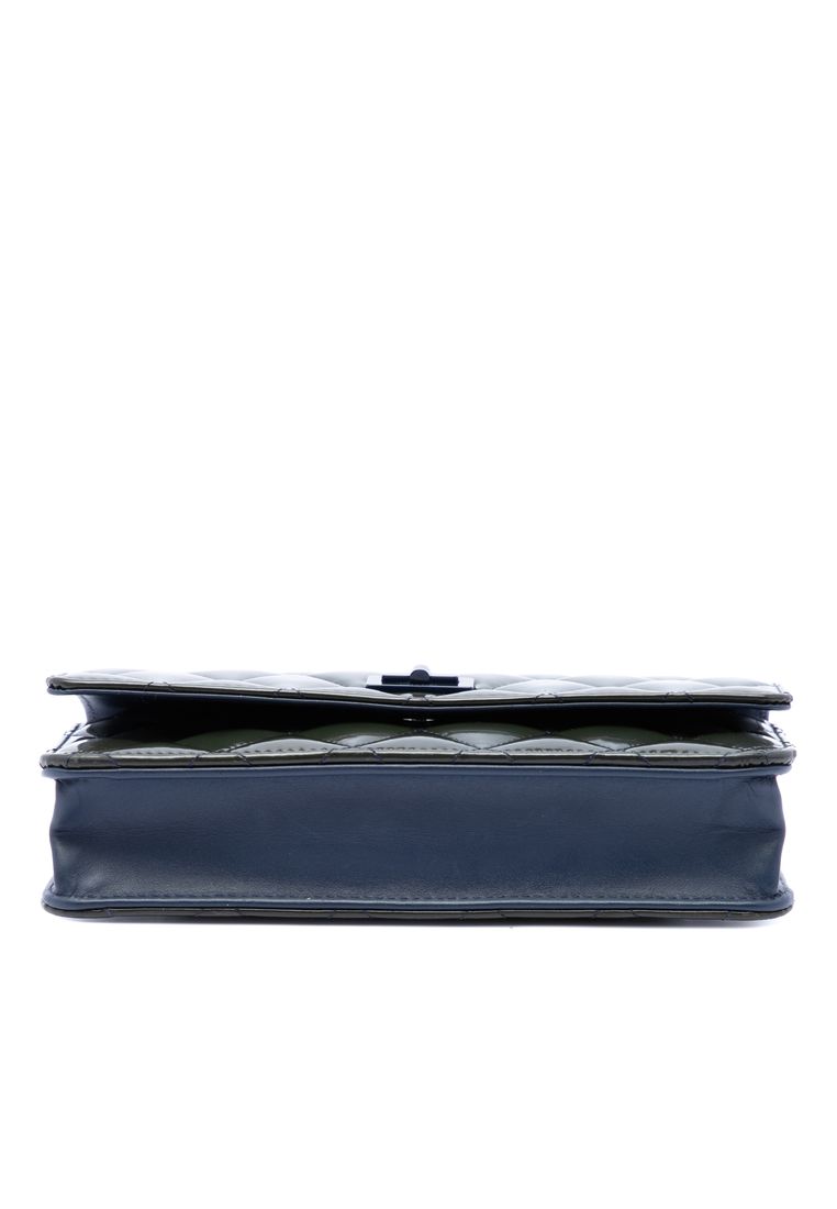 Pre-Loved Chanel Quilted Patent Reissue 2.55 Wallet On Chain