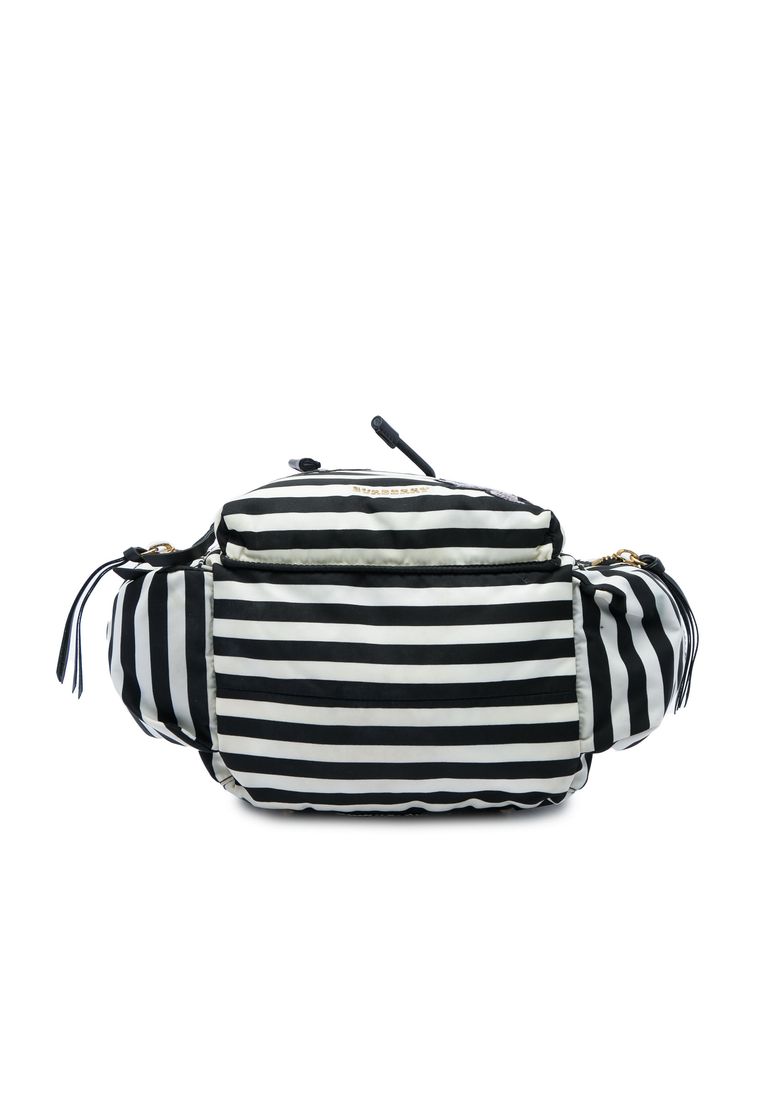 Pre-Loved Burberry Medium Striped Nylon Runway Backpack