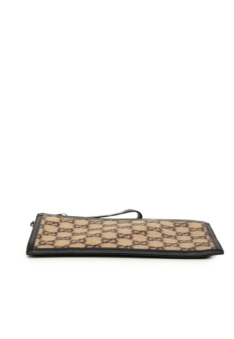 Pre-Loved Gucci Gg Wool Clutch