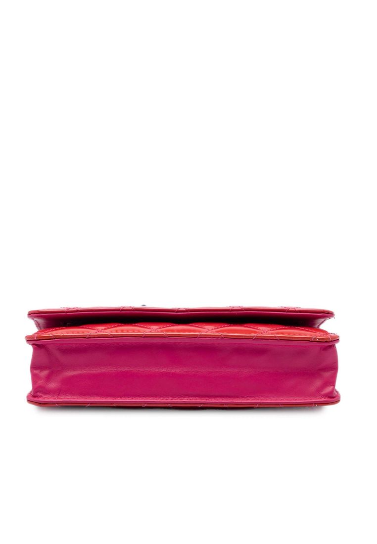 Pre-Loved Chanel Bicolor Classic Patent Wallet On Chain