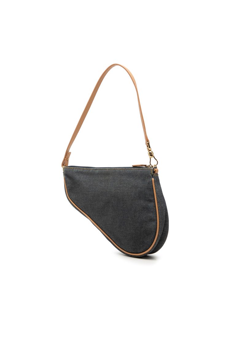 Pre-Loved Dior Mini Denim Saddle Pochette
