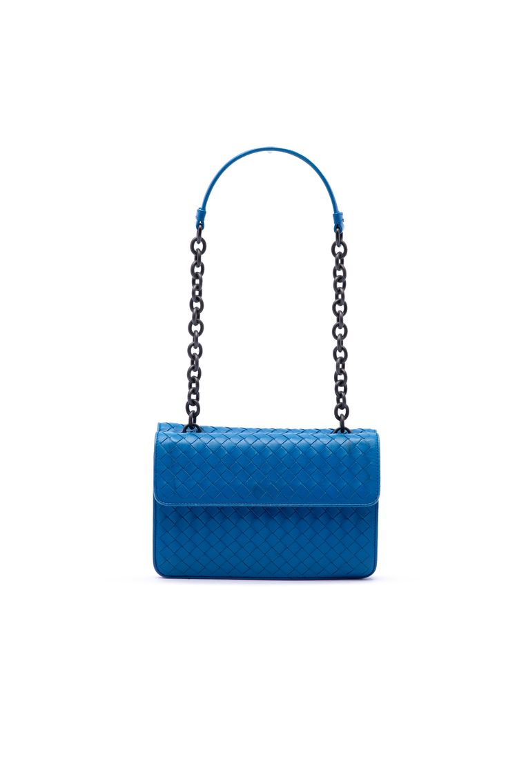 Pre-Loved Bottega Veneta Nappa Intrecciato Double Sided Flap Shoulder Bag