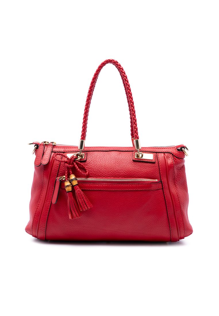 Pre-Loved Gucci Pebbled Calfskin Bella Satchel