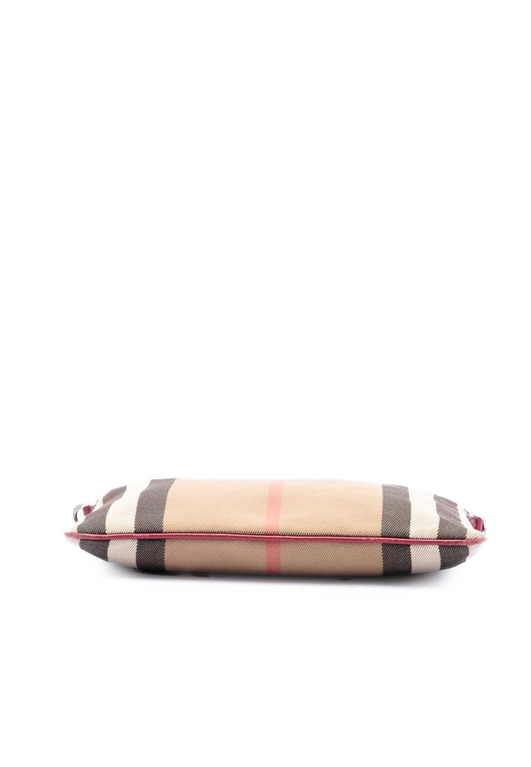 Pre-Loved Burberry House Check Canvas Derby Peyton Crossbody